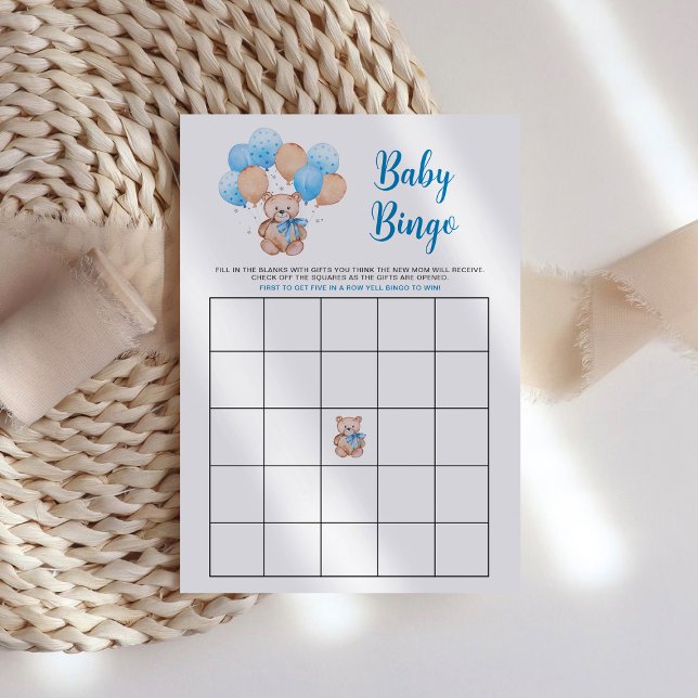 Teddy Bear Baby Bingo Game Card (Creator Uploaded)