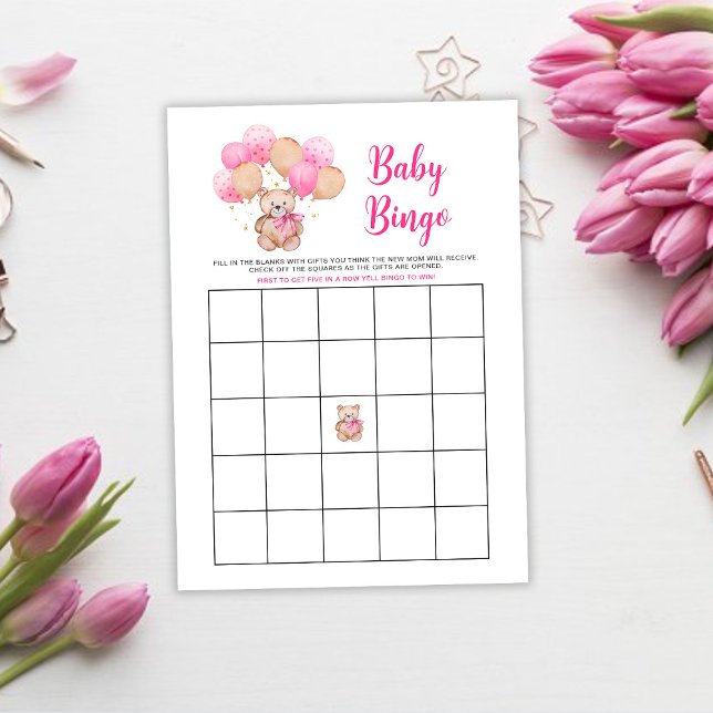 Teddy Bear Baby Bingo Game Card (Creator Uploaded)