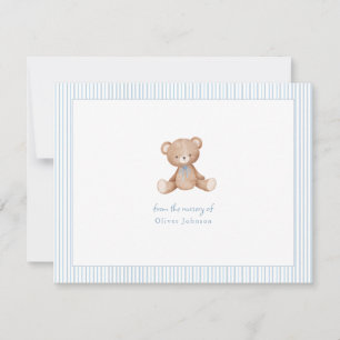 Teddy Bear Baby Boy Baby Shower  Card