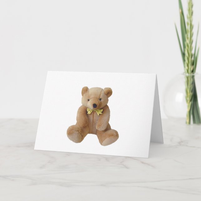 Teddy Bear  Baby Expecting Pregnancy Shower Love Holiday Card (Front)