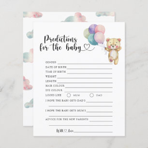 Teddy bear - baby predictions and advice