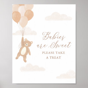 Teddy Bear Baby Shower Babies are Sweet Sign