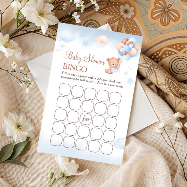 Teddy Bear Baby Shower Bingo Game Card (Creator Uploaded)