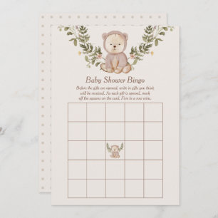 Teddy Bear Baby Shower Bingo Game Template