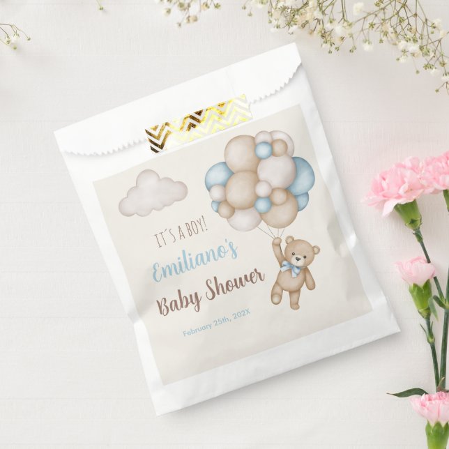 Teddy Bear Baby Shower Boy Favour Bags (Sealed)