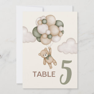 Teddy Bear Baby Shower Boy table sign Invitation