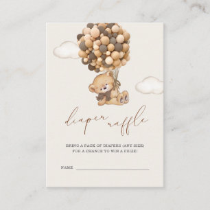 Teddy Bear Baby Shower Diaper Raffle  Enclosure Ca