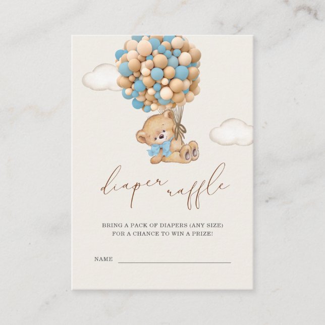 Teddy Bear Baby Shower Diaper Raffle Enclosure Car (Front)