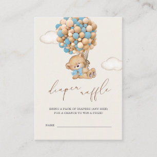 Teddy Bear Baby Shower Diaper Raffle Enclosure Car