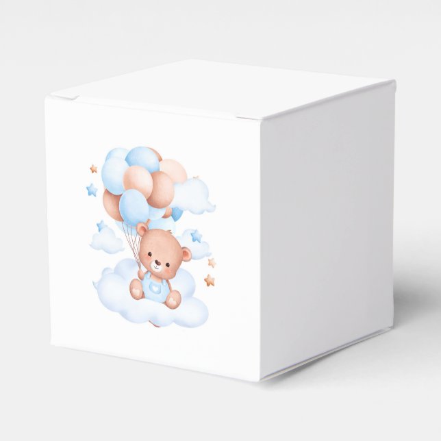 Teddy Bear baby shower favour box (Front Side)