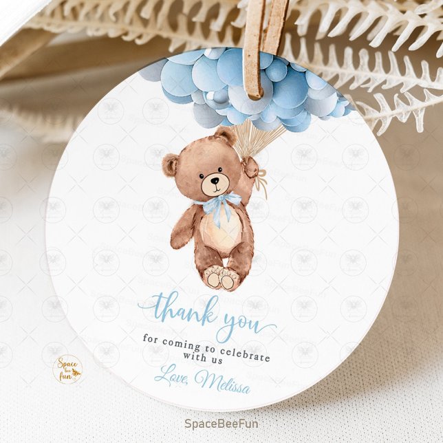 Teddy Bear Baby Shower Favour Tags (bear themed baby shower,baby shower favor tag,baby shower favor tag,scustom baby shower tags,teddy b)