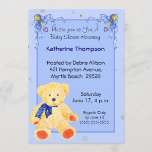 Teddy Bear Baby  Shower Invitation