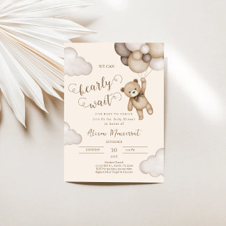 Teddy bear baby shower invitation