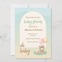 Teddy Bear Baby Shower Invitation