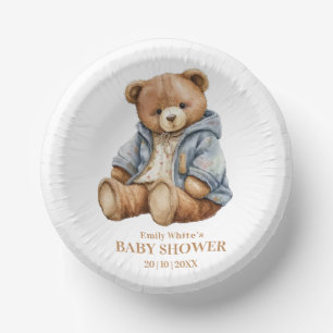 Teddy Bear Baby Shower Invitation Can Bearly Wait  Paper Plate