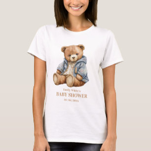 Teddy Bear Baby Shower Invitation Can Bearly Wait T-Shirt