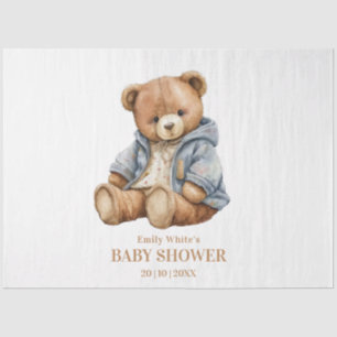 Teddy Bear Baby Shower Invitation Can Bearly Wait  Tissue Paper