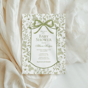 Teddy Bear Baby Shower Invitation Elegant