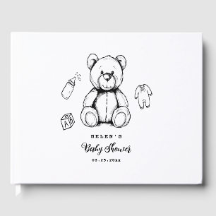Teddy Bear Baby Shower Invitation, Gender Neutral Guest Book
