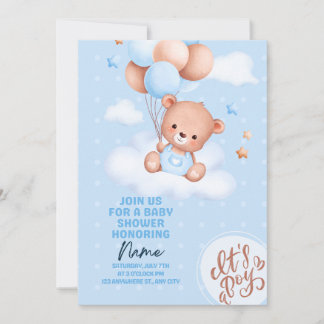 Teddy Bear Baby Shower Invite 