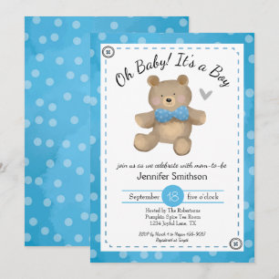Teddy Bear Baby Shower Oh Baby Invitation