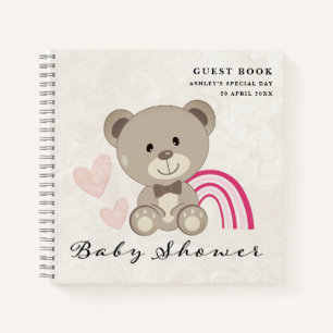 Teddy Bear Baby Shower (Pink) Guest Book