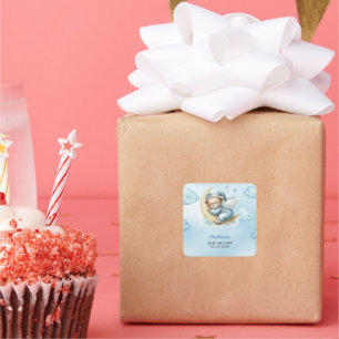 Teddy Bear Baby Shower Square Sticker
