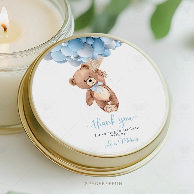 Teddy Bear Baby Shower sticker  (teddy bear baby shower, baby shower sticker, teddy bear label, baby shower favor, bear theme sticker)