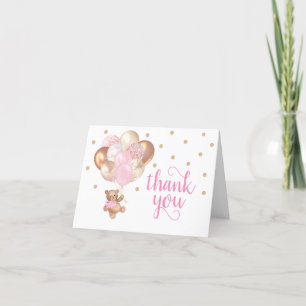 Teddy Bear Baby Shower Thank You Card