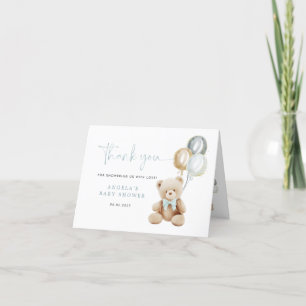 Teddy Bear Baby Shower Thank You Card