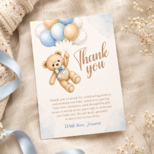 Teddy Bear Baby Shower Thank You Card