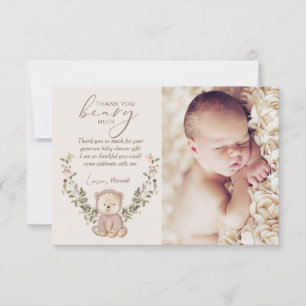 Teddy Bear Baby Shower Thank You Card