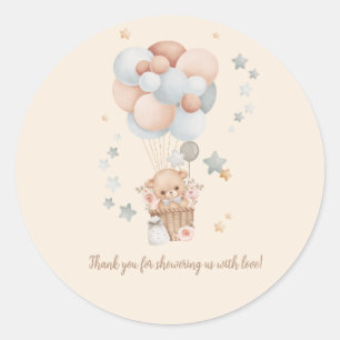 Teddy Bear Baby Shower thank you  Classic Round Sticker
