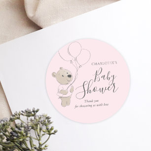 Teddy Bear Baby Shower Thank you Classic Round Sticker