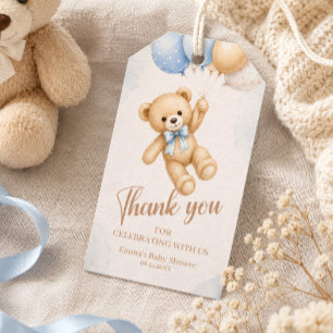 Teddy Bear Baby Shower Thank You Gift Tags
