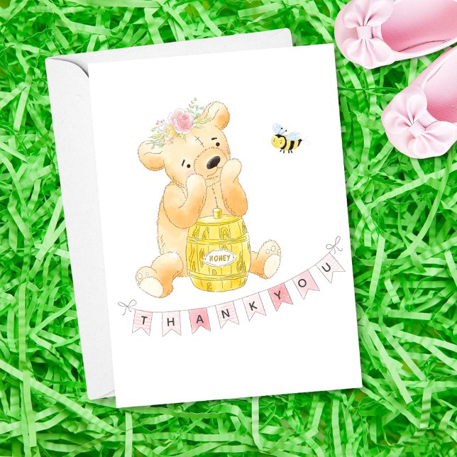 Teddy Bear Baby Shower Thank You Note Card (Creator Uploaded)
