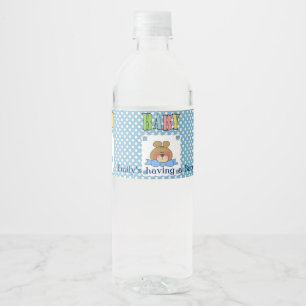 Teddy Bear Baby Shower Water Bottle Labels