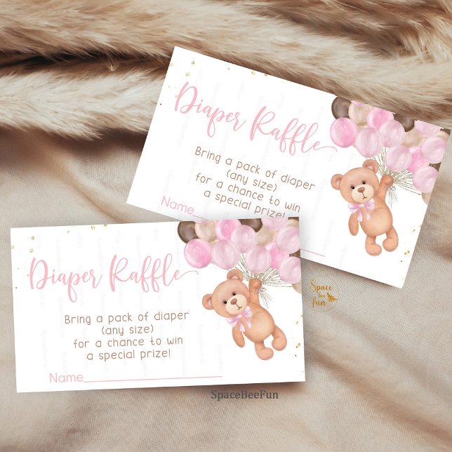 Teddy Bear Baby Shower We can barely wait Enclosure Card (Teddy Bear Baby Shower, We Can Bearly Wait Diaper Raffle, Book for Baby Shower, Diaper Raffle Card, )