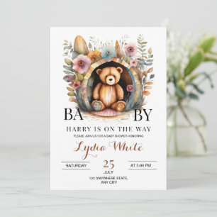 Teddy Bear Baby Shower We Can Bearly Wait Invitation