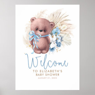 Teddy Bear Baby Shower Welcome Sign