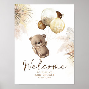 Teddy Bear Baby Shower Welcome Sign