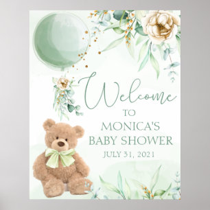 Teddy Bear Baby Shower Welcome Sign