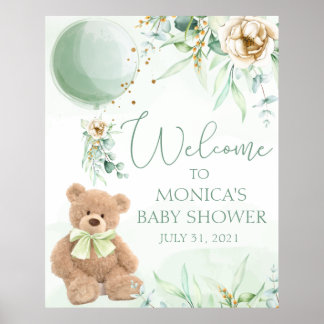 Teddy Bear Baby Shower Welcome Sign