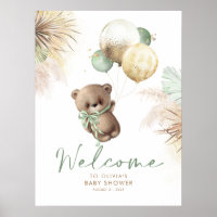 Teddy Bear Baby Shower Welcome Sign