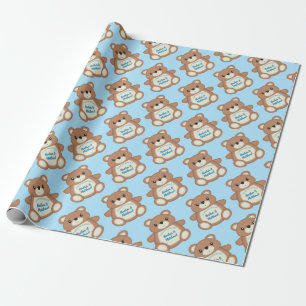 Teddy Bear Baby Shower Wrapping Paper