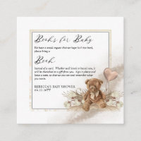 Teddy Bear Balloon Baby Shower Book Request