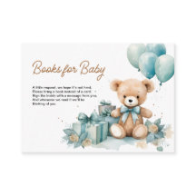 Teddy Bear Balloon Baby Shower Book Request