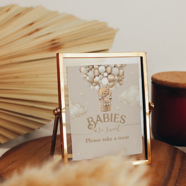 Teddy Bear Balloon Baby Shower Sweet Treat Poster (Creator Uploaded)