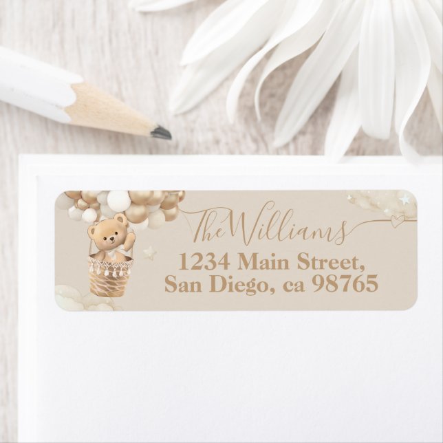 Teddy Bear Balloon Bearly Wait Baby Shower  (Insitu)