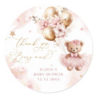 Teddy Bear Balloon Bearly Wait Pink Baby Shower